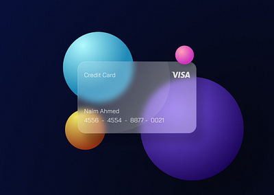 Glass credit card design card design glass effect glassmorphism interface desisgn ui ui design