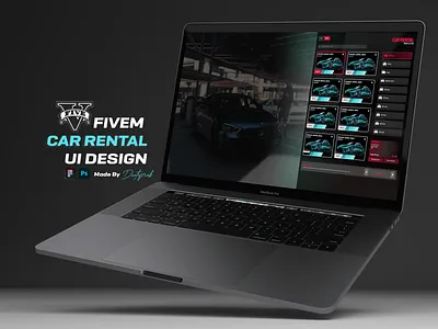 Car Rental UI Design for GTA V branding design figma grand theft auto graphic design gta illustration logo roleplay ui ux
