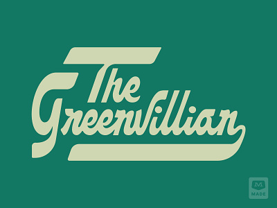 Saturday Type Club: Week 116 "The Greenvillian" lettering lock up mikey hayes race saturday type club script stc thick type