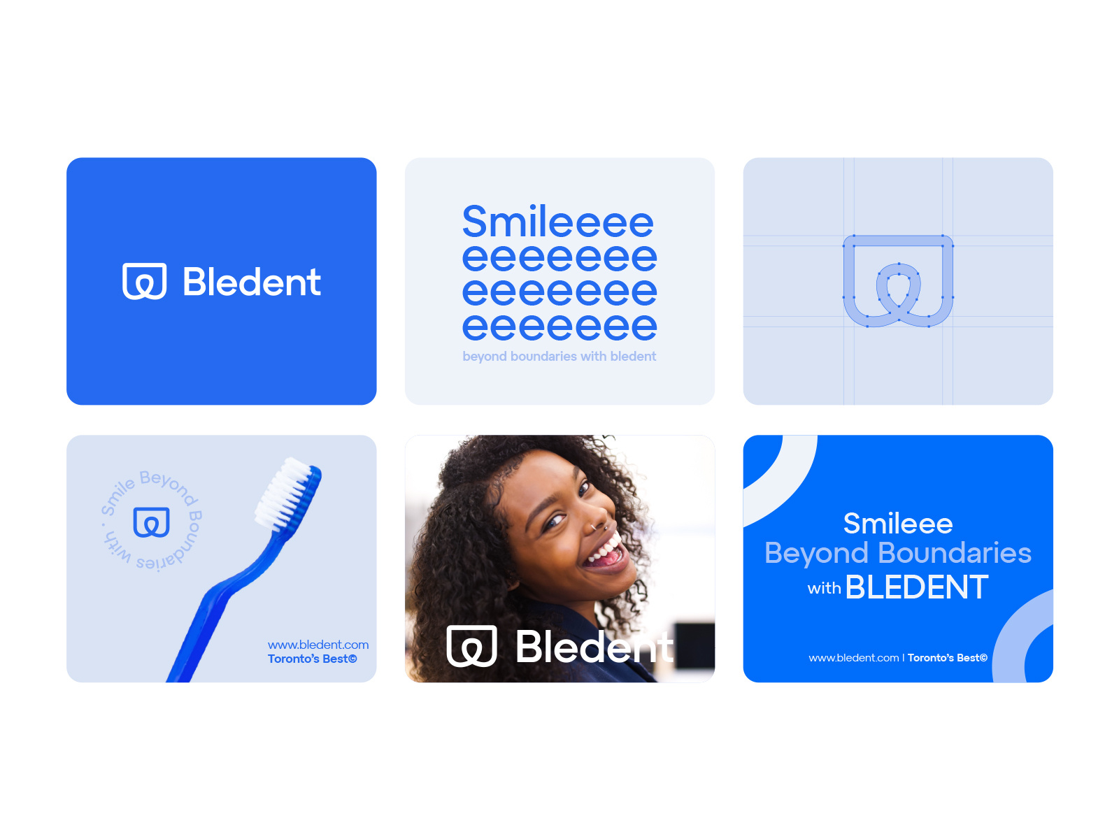 Bledent® Dental Clinic - Mood Board blue brand creation brand identity branding clinic dent dental dental clinic health logo logo design logomark logos medical mood board poster smile