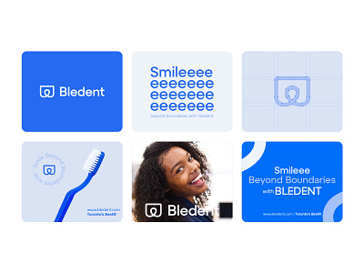 Bledent® Dental Clinic - Mood Board blue brand creation brand identity branding clinic dent dental dental clinic health logo logo design logomark logos medical mood board poster smile