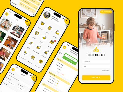 OkulBulut Preschool Saas Design app application design iphone mobile saas