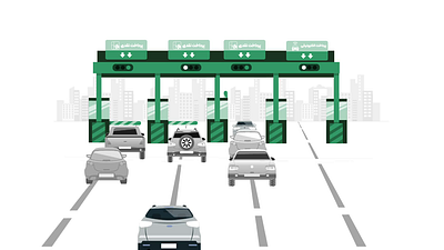 Highway Toll Service (Ghabzino App) 2d 3d animation car animation motion graphics