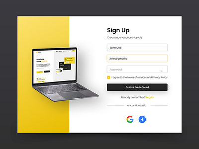 Sign Up 001 chandan creativechallenge creatives dailyui designchallenge designcommunity designtrends form graphicdesign khambra popup ui uidesign uiinspiration uiux userinterface uxdesign visualdesign webdesign