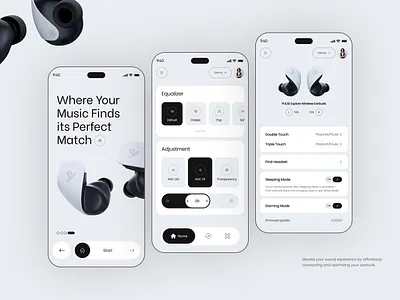 Earbuds Mobile App Design modern app