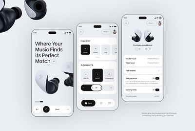 Earbuds Mobile App Design modern app