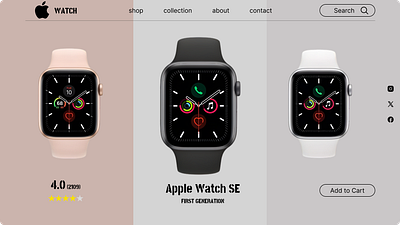 Watch Retailer Shop Ecommerce Website branding design graphic design ui uiux webdesign webdesigninspiration