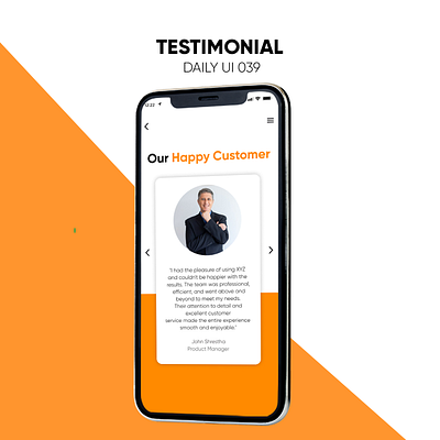 Testimonial #DailyUI #039 app branding challenge dailyui design graphic design illustration logo typography ui uiux ux vector