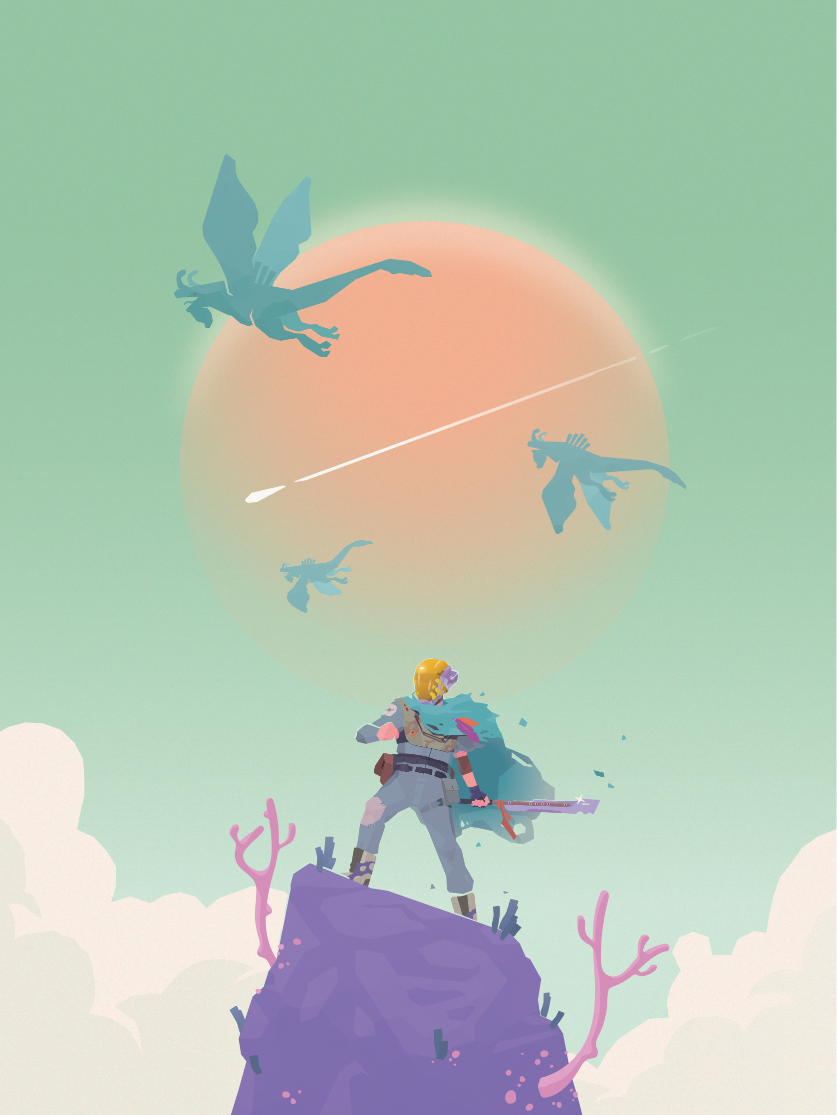 Roaring Crests concept graphic design illustration scifi vector