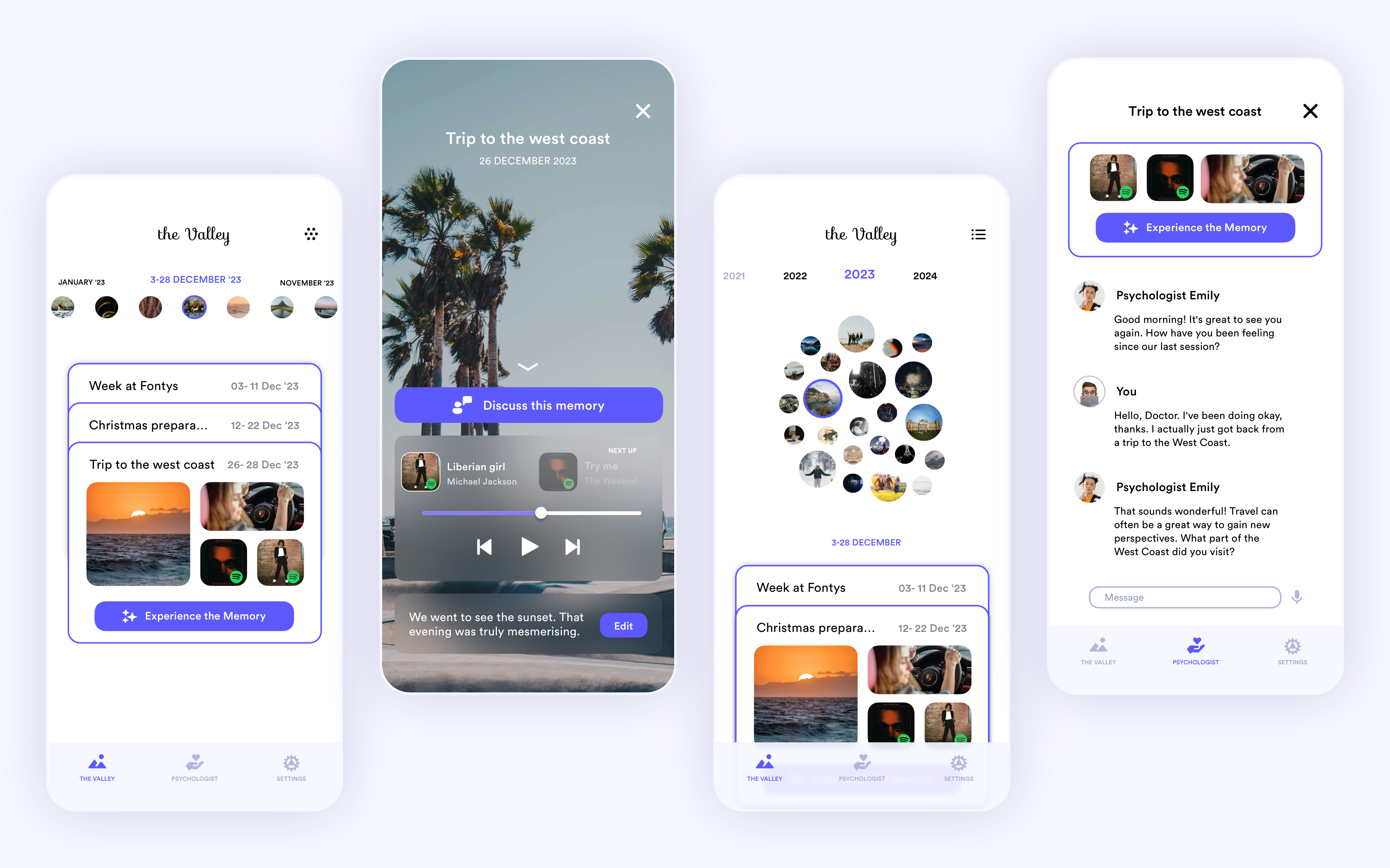 Memory Valley ai app ios journaling memories reflection uiux