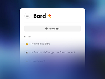 Bard Chathistory Section Card Design branding logo ui