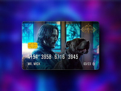 Jhon wick Credit Card Design graphic design ui