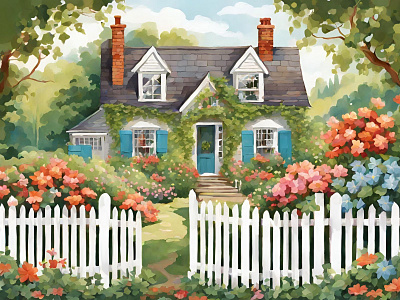 Cottage design graphic design illustration vector