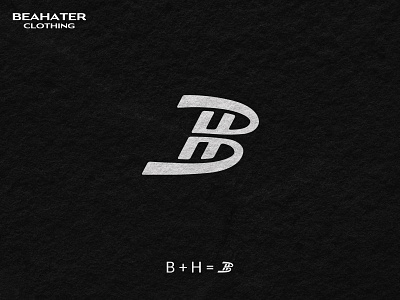 Beahater Clothing Logo bh bold branding clothing brand clothing logo elegant fashion high end letter letter logo logo logo design logotype mark minimalistic monogram simple logo visual identity