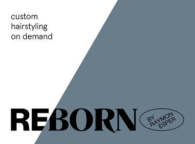 Reborn 2d barber branding graphic design hair logo minimal reborn type typography vector