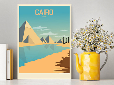 Cairo, Egypt’s travel poster design graphic design illustration retro retro poster travel poster travels vintege