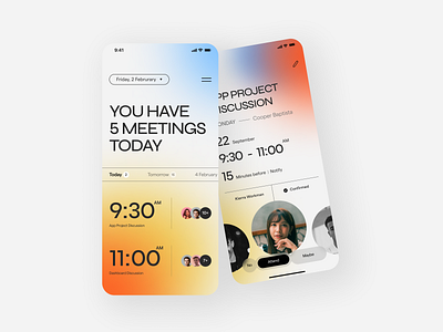 DayCal- A Calendar Concept app branding debut gradient graphic design iphone logo minimal mobile type ui