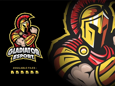 Gladiator Esport Logo Design animal animation branding design esport game gladiator gym illustration logo mobile olympus roma sparta viking