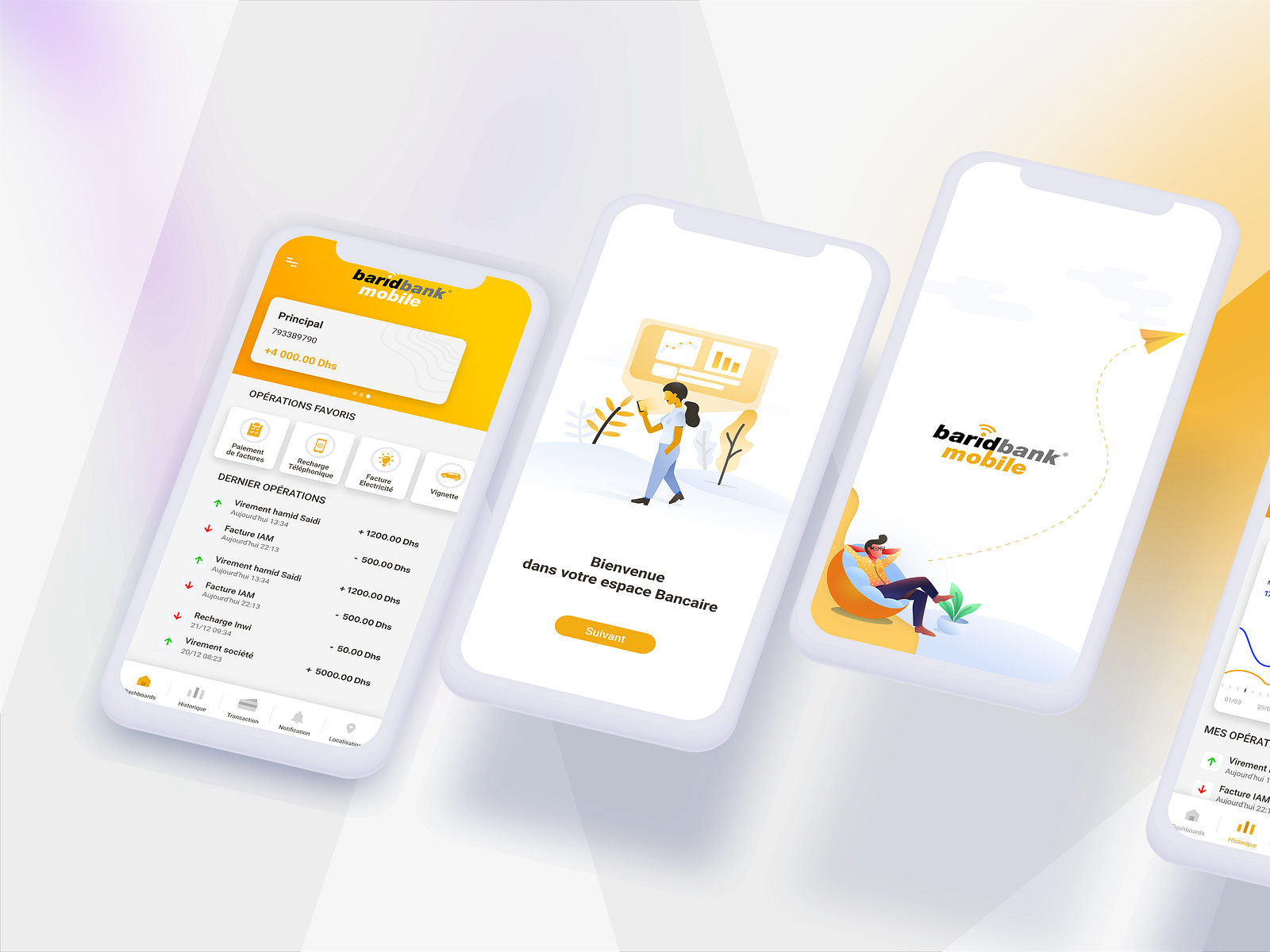 Ui App barid-bank by Youssef OBH on Dribbble