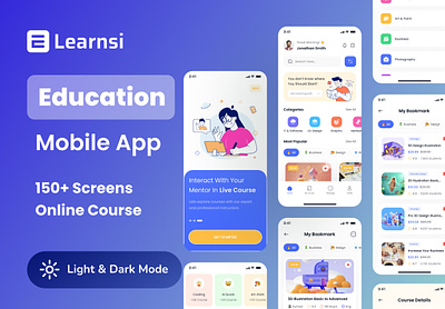 Education Mobile App academy admission android app app ui app ux college course education elearning free ios mobile app school student teacher themeforest ui university ux