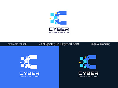 Modern initial letter c pixel data for digital technology 3d animation branding graphic design logo modern logo motion graphics ui