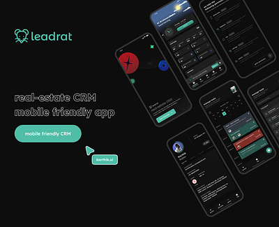 leadrat CRM App: Clean and Classy UI design branding product design ui ux