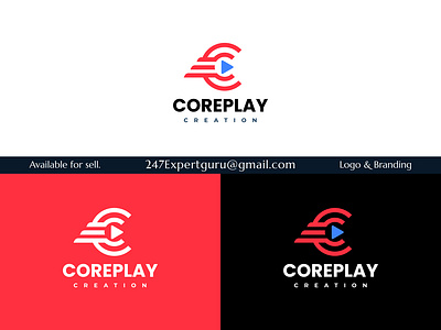Circle initial letter c play button circular for media player 3d animation graphic design logo modern logo motion graphics ui