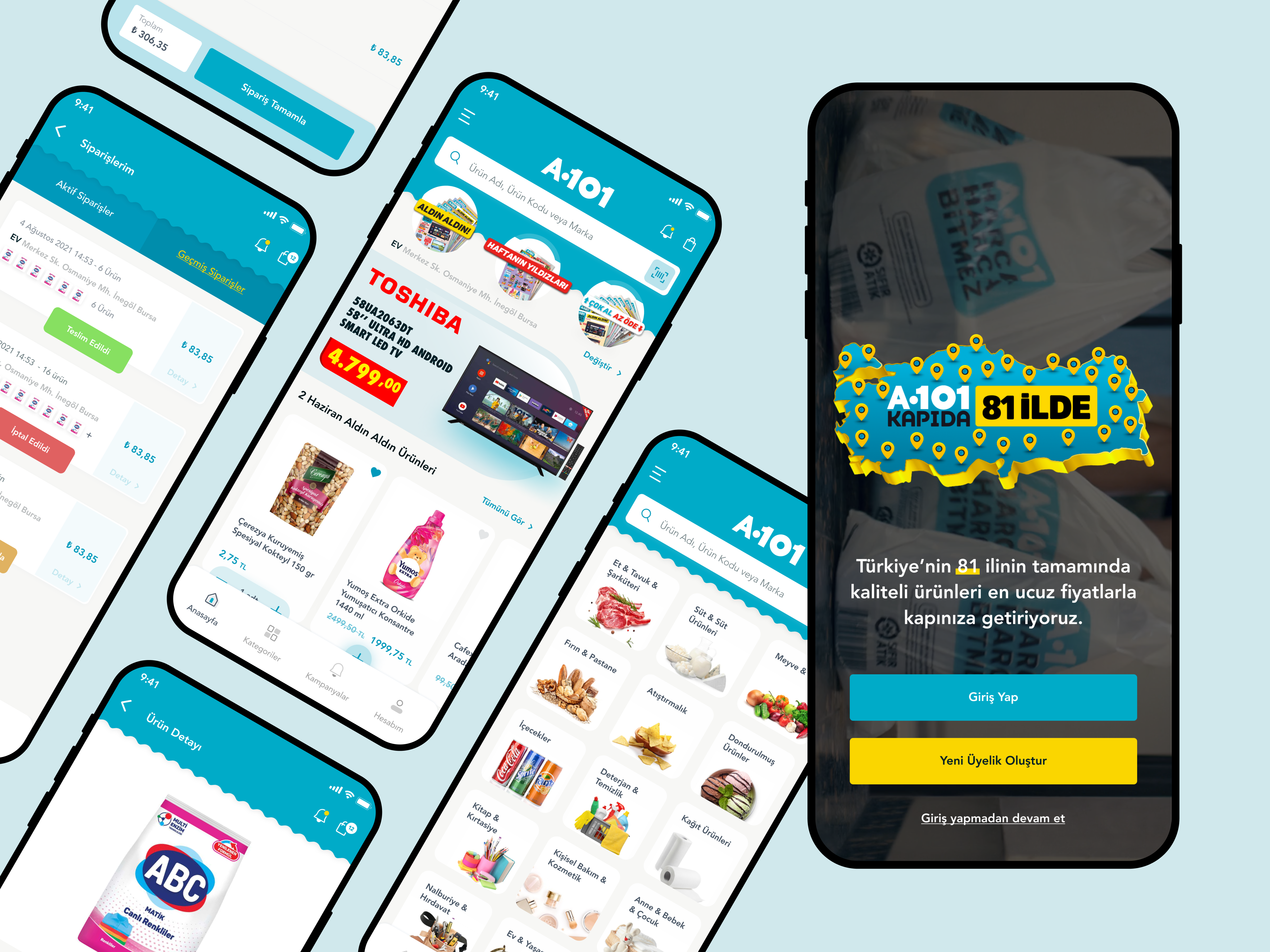 A101 Kapıda Mobile App app application mobile mobile app ui ux