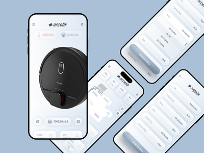 Arcelik Robot Vacuum App app application clean design mobile ui