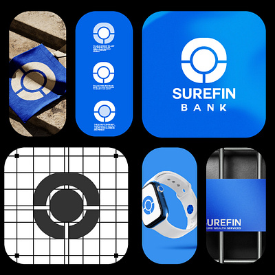 SURFIN Bank logo and identity brand identity branding business branding business logo design logo logo design visual identity