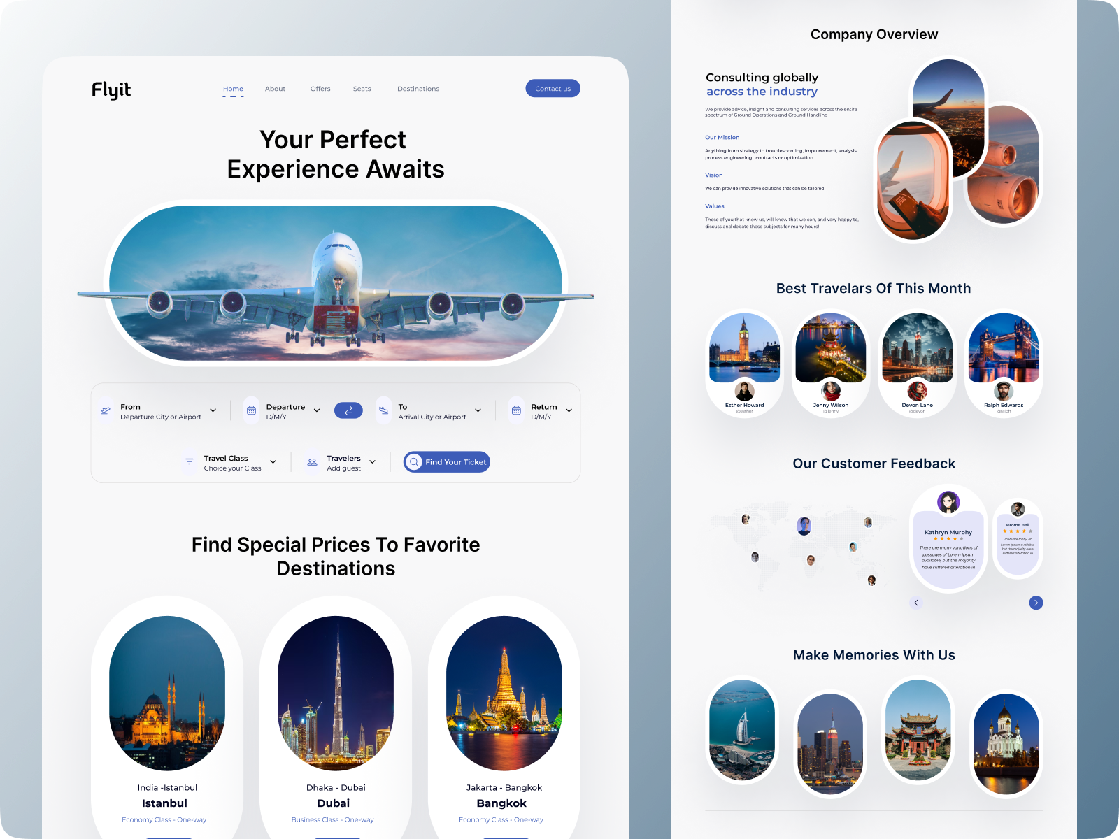 Flight Booking Website by Siyam on Dribbble