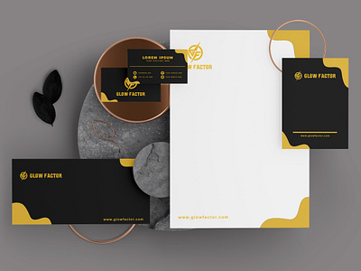 Brand Identity - Glow Factor! advertisingagency brandidentity branding buylogos designs digitalagency freelancer glowfactor graphicdesigner illustration innovatixhub letterhead logo logocustom logodesign logodesigner logos photoshop stationery