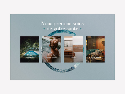 Thermes de Neyrac-les-Bains - Screens landing page minimal ui user interface ux web web design webdesign website