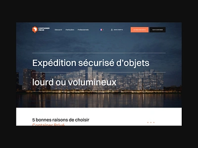 Container Privé - Screens interface landing page minimal ui ux web web design webdesign website
