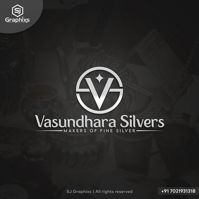 Logo Design for Vasundhara Silver branding custom logo graphic design logo shubham jadiwal visual design