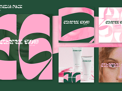 Branding - Ethereal glow SKINCARE ads advertisement beauty brand beuaty line brand design branding cosmetics graphic design social media social media design visual identity