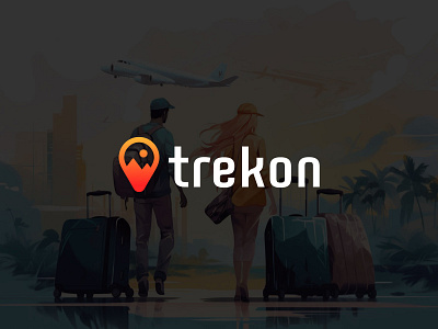 Trekon Travel Logo brand brand design branding business logo design logo logo design logo designer logo folio logo mark logo today logos travel agency logo travel logo