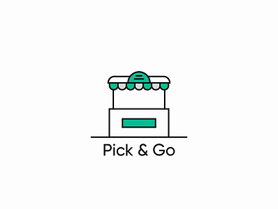 Pick & Go Logo Animation 3d animation branding graphic design icon logo logo animation loop lottie minimal motion graphics ui website