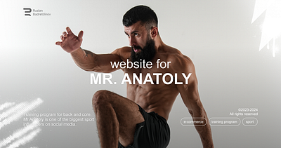 Website for Mr. Anatoly adobe illustrator adobe photoshop branding e commerce figma fitness graphic design gym influencer landing page minimal mobile sport ui ux vector vladimir shmondenko web design