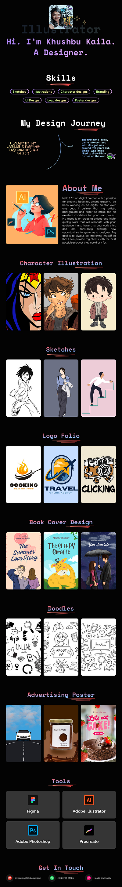 Portfolio 2023-24 bookcover characterdesign graphicdesign illustrator logodesign portfolio procreate sketches uidesign work