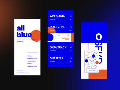 all blue / minimal interface experience animation design illustration motion graphics motiongraphics ui uiux userexperience userinterfacedesign webdesign
