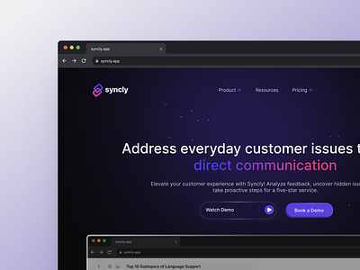Website Redsign For Syncly App AI ai artificial intelligence figma landing page ui uiux web design website design