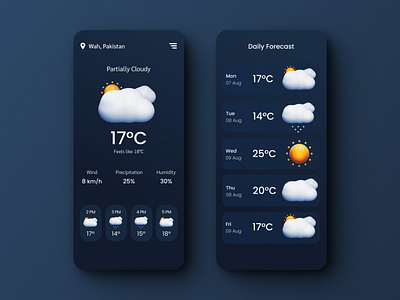 Weather App Design app deisgn app ui uiux weather app weather app design weather app ui weather app uiux weather forecast app weather ui