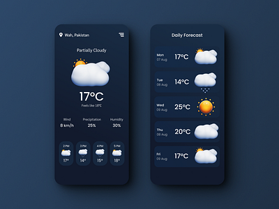Weather App Design app deisgn app ui uiux weather app weather app design weather app ui weather app uiux weather forecast app weather ui