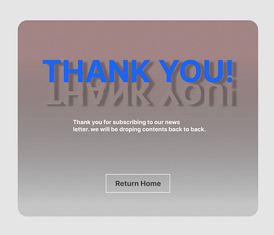 Thank you page dailyui
