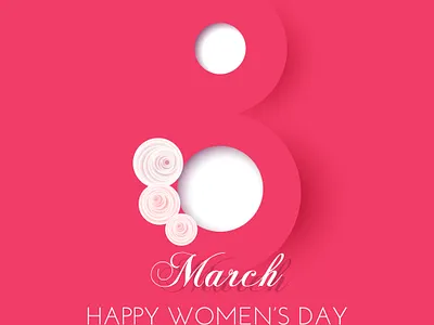 8 March greeting card, banner, social media post 8 march graphic design instagram pink post design social media vector womens day