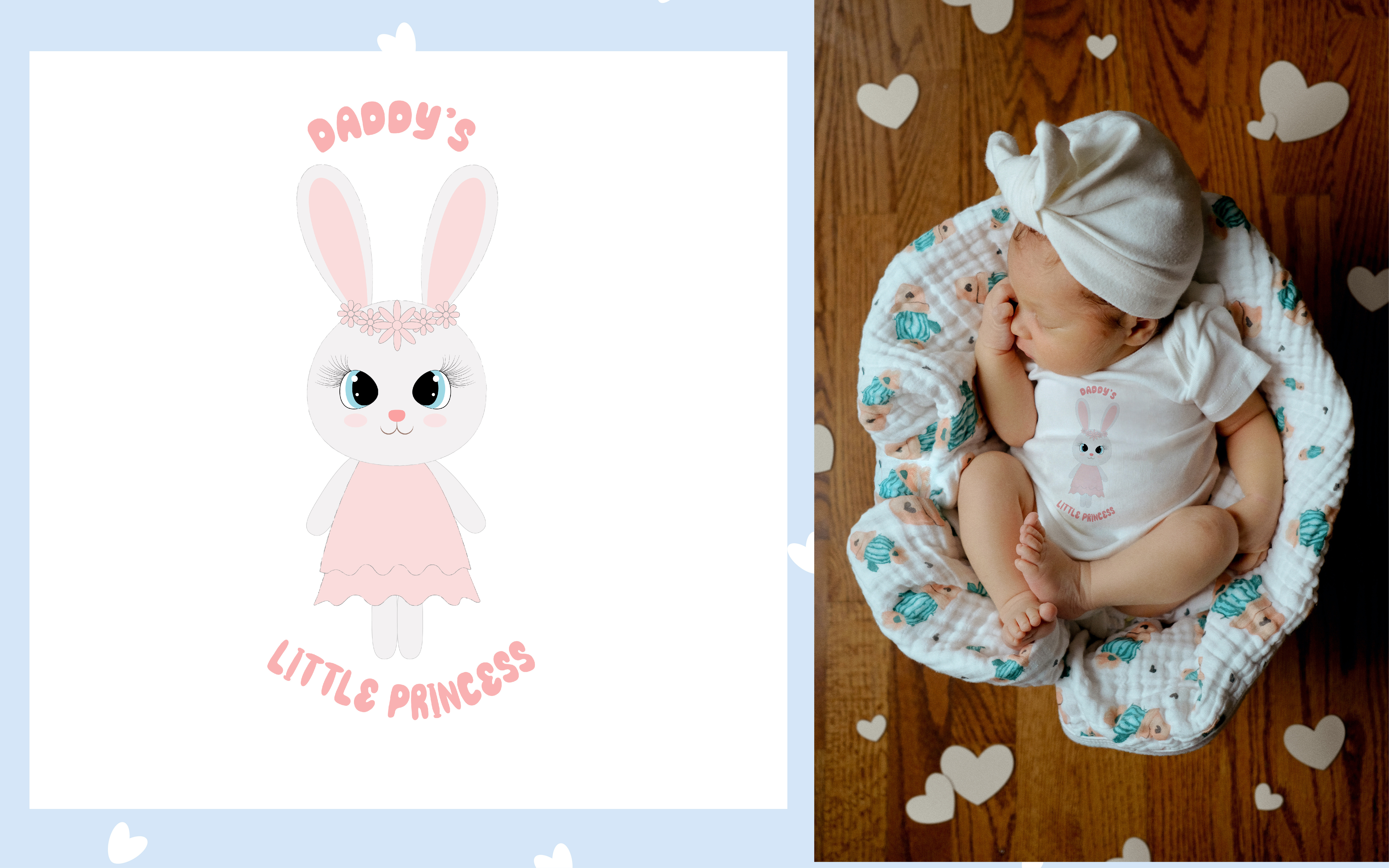 Print design for baby bodysuit branding bunny cute animals graphic design identity logo logotype print print design rabbit vector