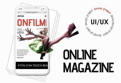 Online photo magazine graphic design motion graphics ui web design