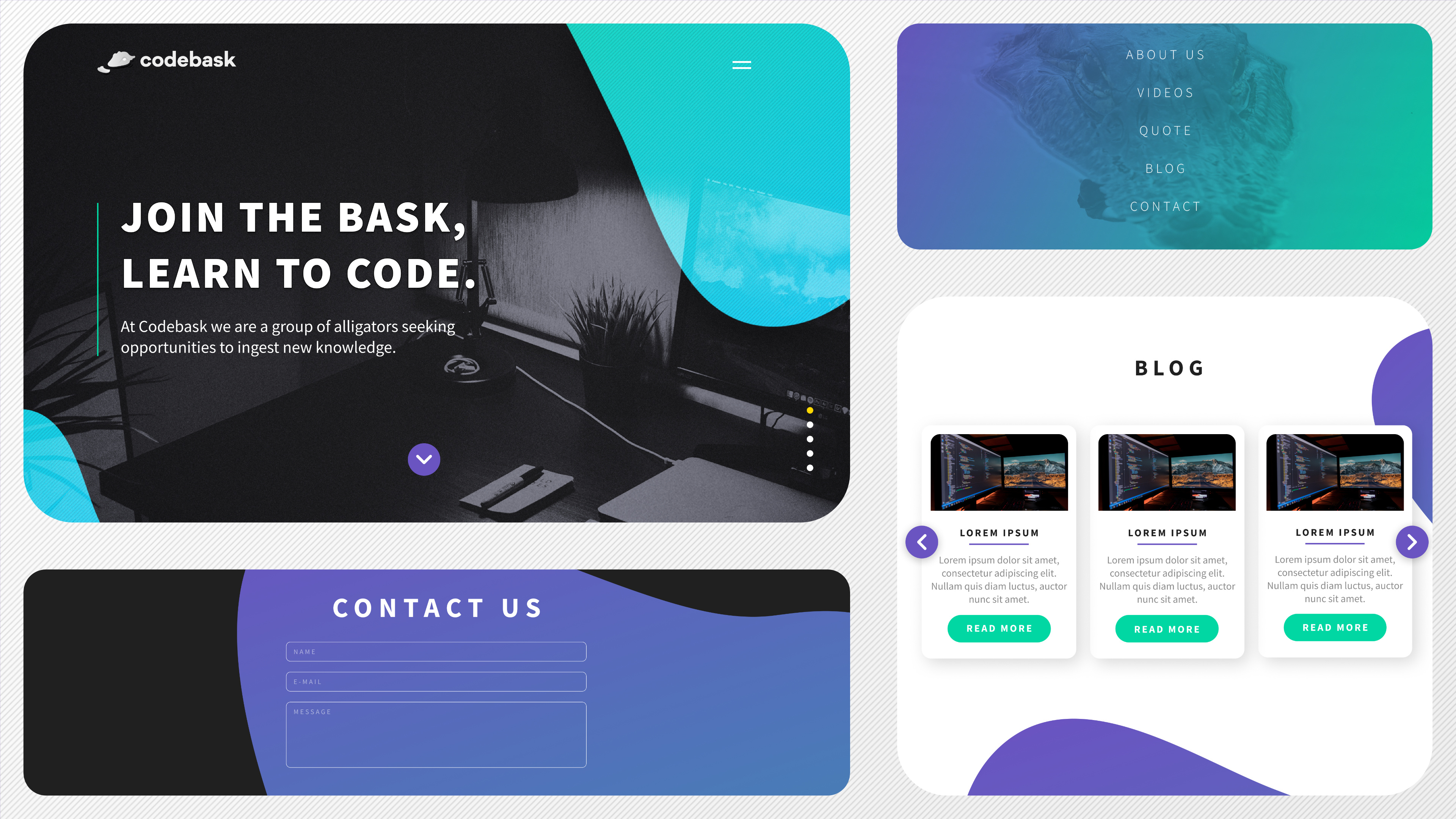 Codebask Visual Identity @matildedigital branding coding bootcamp portugal graphic design matilde digital matilde.digital ui ux youtube channel