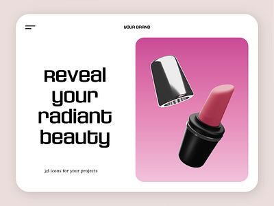 Beauty | 3D Icons Set 3d 3dart 3dillustration 3dmodeling blender branding design illustration logo ui